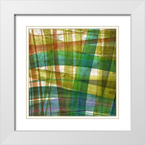 Paintstroke Tile I White Modern Wood Framed Art Print with Double Matting by Higby, Jason