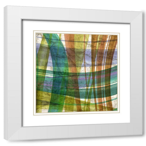 Paintstroke Tile III White Modern Wood Framed Art Print with Double Matting by Higby, Jason