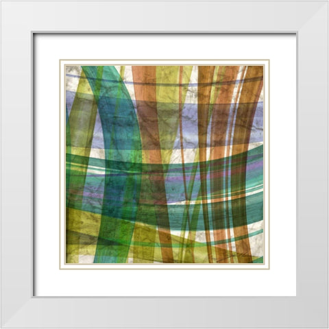 Paintstroke Tile III White Modern Wood Framed Art Print with Double Matting by Higby, Jason