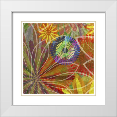 Fluoresce I White Modern Wood Framed Art Print with Double Matting by Burghardt, James