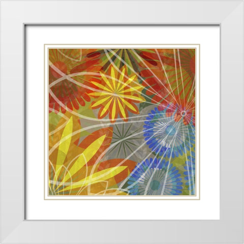 Fluoresce II White Modern Wood Framed Art Print with Double Matting by Burghardt, James