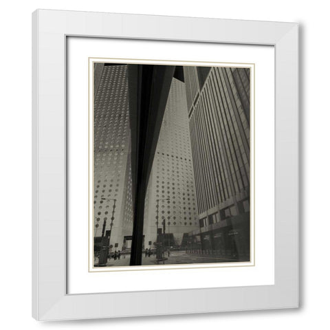 Skyrise View I White Modern Wood Framed Art Print with Double Matting by Ling, Tang