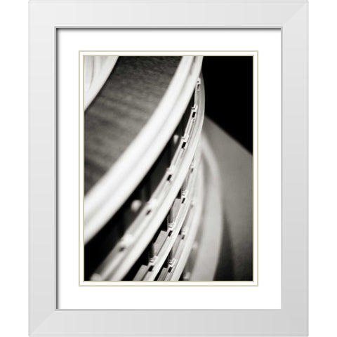 Detail I White Modern Wood Framed Art Print with Double Matting by Ling, Tang
