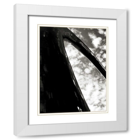 Sky Sculpture I White Modern Wood Framed Art Print with Double Matting by Ling, Tang