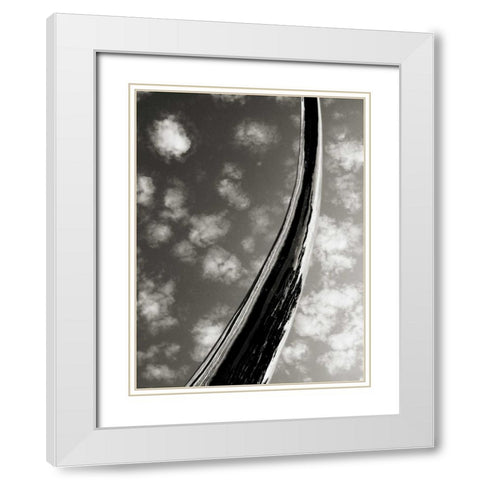 Sky Sculpture II White Modern Wood Framed Art Print with Double Matting by Ling, Tang