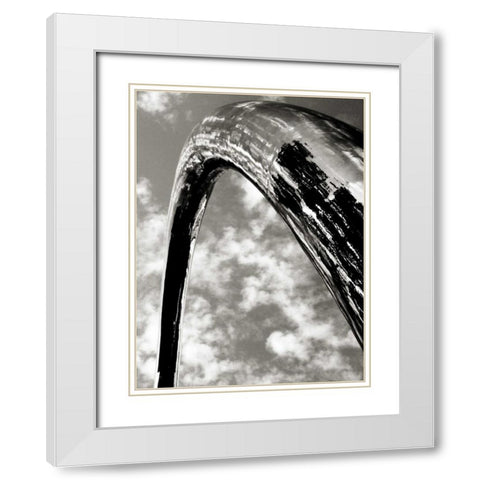 Sky Sculpture II White Modern Wood Framed Art Print with Double Matting by Ling, Tang