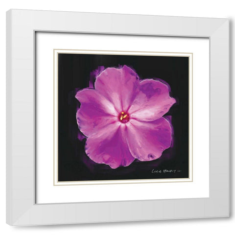 Vibrant Flower III White Modern Wood Framed Art Print with Double Matting by Henry, Lola