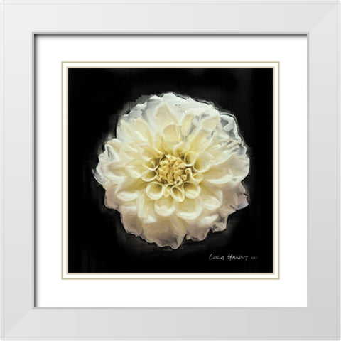 Vibrant Flower V White Modern Wood Framed Art Print with Double Matting by Henry, Lola