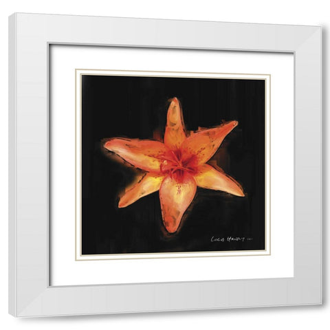 Vibrant Flower VI White Modern Wood Framed Art Print with Double Matting by Henry, Lola