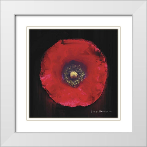 Vibrant Flower VII White Modern Wood Framed Art Print with Double Matting by Henry, Lola