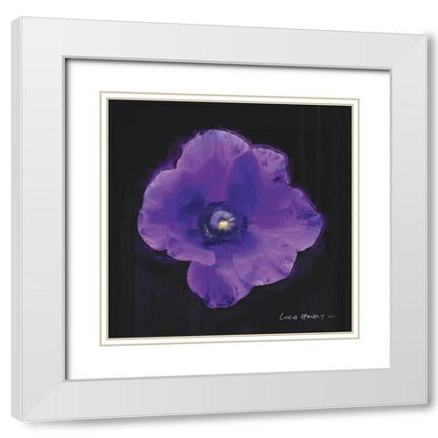 Vibrant Flower VIII White Modern Wood Framed Art Print with Double Matting by Henry, Lola
