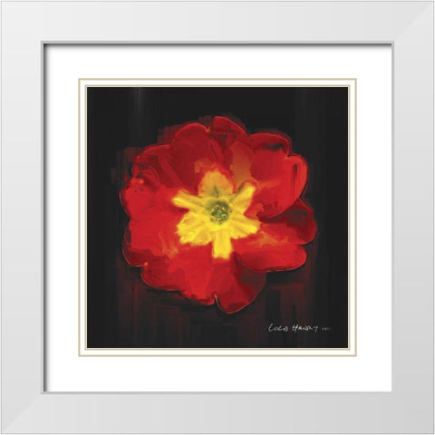 Vibrant Flower IX White Modern Wood Framed Art Print with Double Matting by Henry, Lola