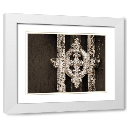 Ornament II White Modern Wood Framed Art Print with Double Matting by Christensen, Jim