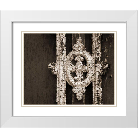 Ornament II White Modern Wood Framed Art Print with Double Matting by Christensen, Jim