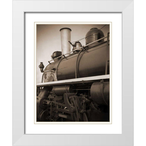 Olde Time Travel I White Modern Wood Framed Art Print with Double Matting by Christensen, Jim