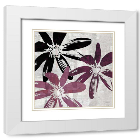 Bloomer Squares VII White Modern Wood Framed Art Print with Double Matting by Burghardt, James