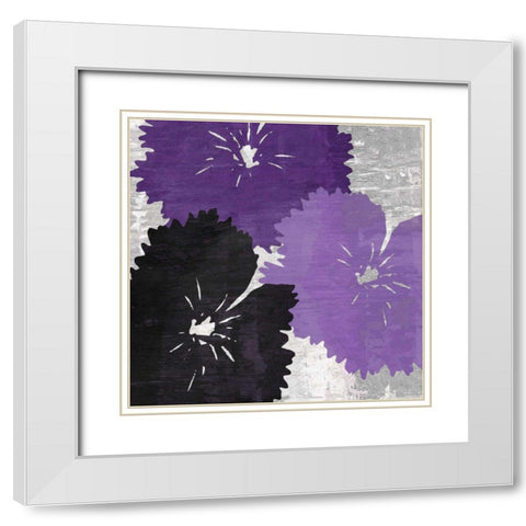 Bloomer Squares IX White Modern Wood Framed Art Print with Double Matting by Burghardt, James