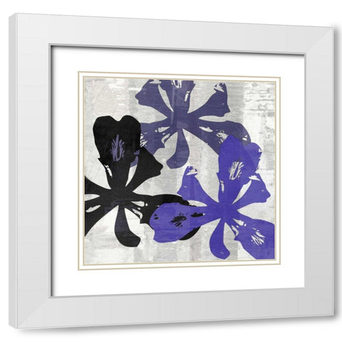 Bloomer Squares XI White Modern Wood Framed Art Print with Double Matting by Burghardt, James