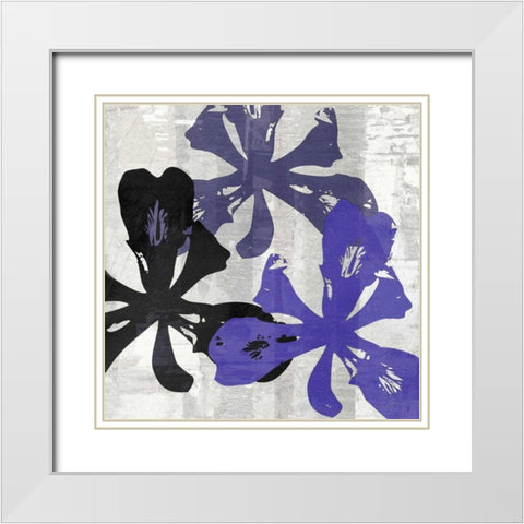 Bloomer Squares XI White Modern Wood Framed Art Print with Double Matting by Burghardt, James