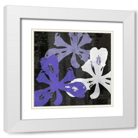 Bloomer Squares XII White Modern Wood Framed Art Print with Double Matting by Burghardt, James