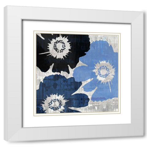 Bloomer Squares XIII White Modern Wood Framed Art Print with Double Matting by Burghardt, James