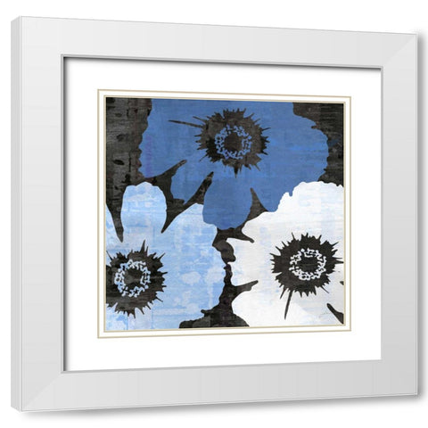 Bloomer Squares XIV White Modern Wood Framed Art Print with Double Matting by Burghardt, James