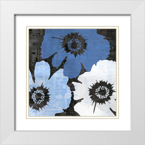 Bloomer Squares XIV White Modern Wood Framed Art Print with Double Matting by Burghardt, James