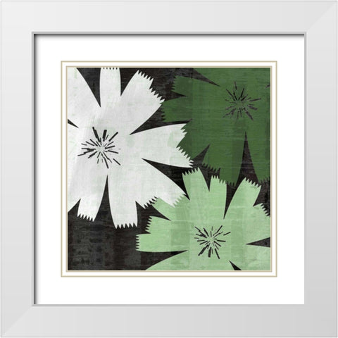Bloomer Squares XVIII White Modern Wood Framed Art Print with Double Matting by Burghardt, James