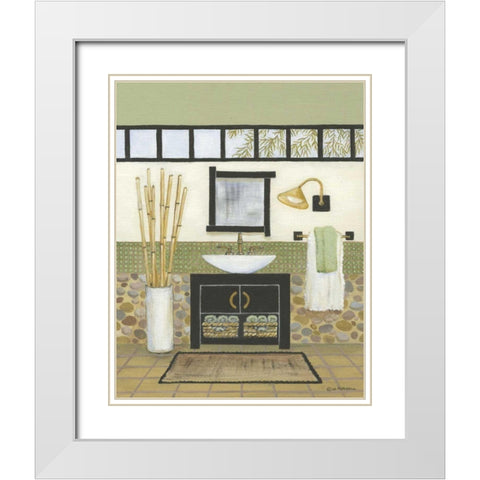 Retreat I White Modern Wood Framed Art Print with Double Matting by Russell, Wendy