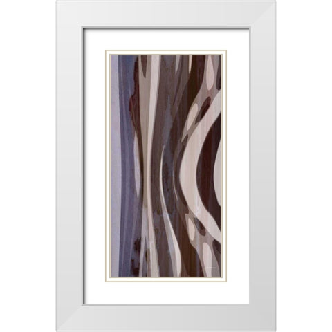 Bentwood Panel III White Modern Wood Framed Art Print with Double Matting by Burghardt, James