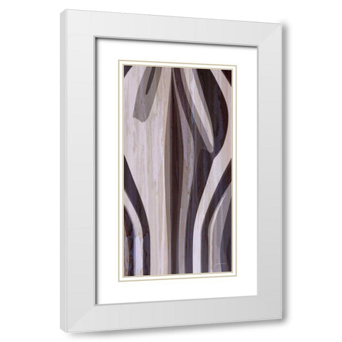 Bentwood Panel V White Modern Wood Framed Art Print with Double Matting by Burghardt, James