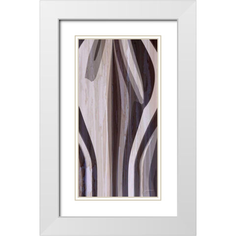 Bentwood Panel V White Modern Wood Framed Art Print with Double Matting by Burghardt, James