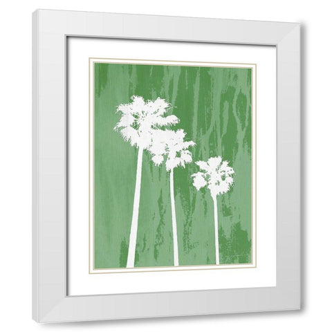 Oasis IV White Modern Wood Framed Art Print with Double Matting by Burghardt, James