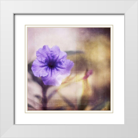 Purple Tranquility I White Modern Wood Framed Art Print with Double Matting by Robinson, Emily