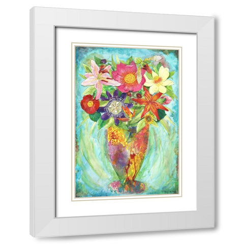 Grandes Flower White Modern Wood Framed Art Print with Double Matting by Smith, Kaeli