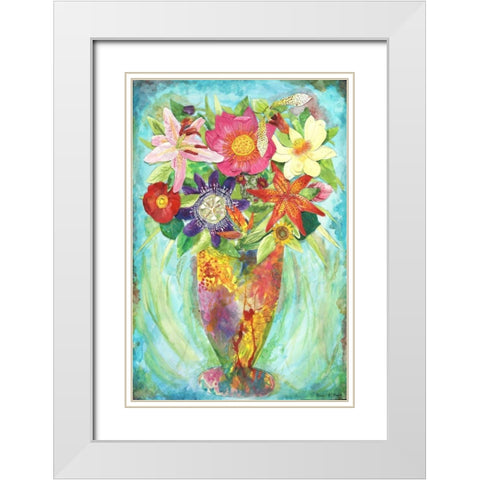 Grandes Flower White Modern Wood Framed Art Print with Double Matting by Smith, Kaeli