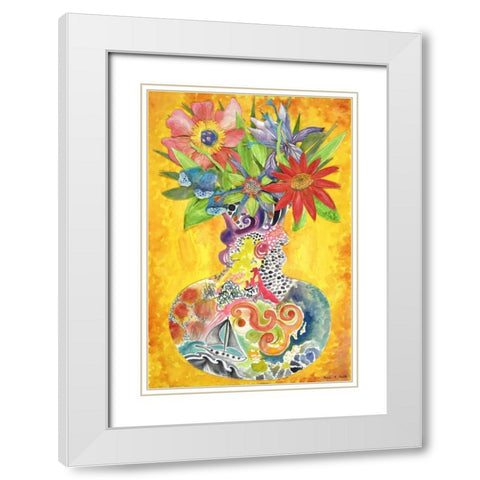 Patricia White Modern Wood Framed Art Print with Double Matting by Smith, Kaeli