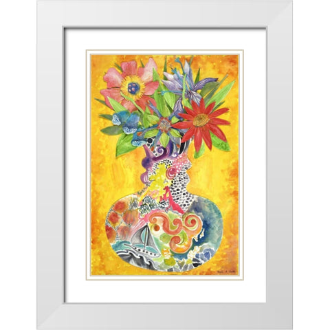 Patricia White Modern Wood Framed Art Print with Double Matting by Smith, Kaeli