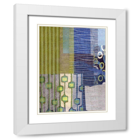 Mix and Match II White Modern Wood Framed Art Print with Double Matting by Butler, John