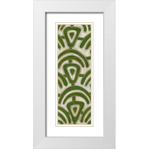 2-Up Earthen Patterns III White Modern Wood Framed Art Print with Double Matting by Deans, Karen