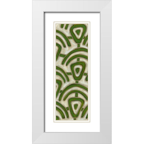 2-Up Earthen Patterns IV White Modern Wood Framed Art Print with Double Matting by Deans, Karen
