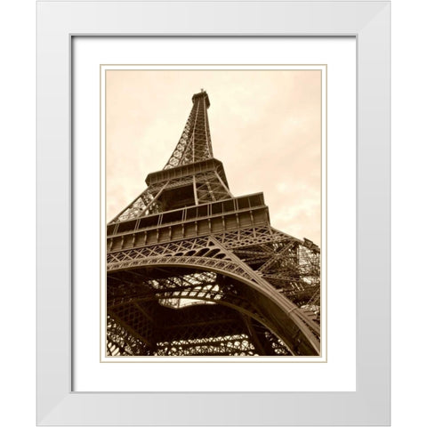 Eiffel Views II White Modern Wood Framed Art Print with Double Matting by Perry, Rachel