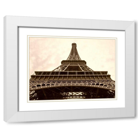 Eiffel Views III White Modern Wood Framed Art Print with Double Matting by Perry, Rachel