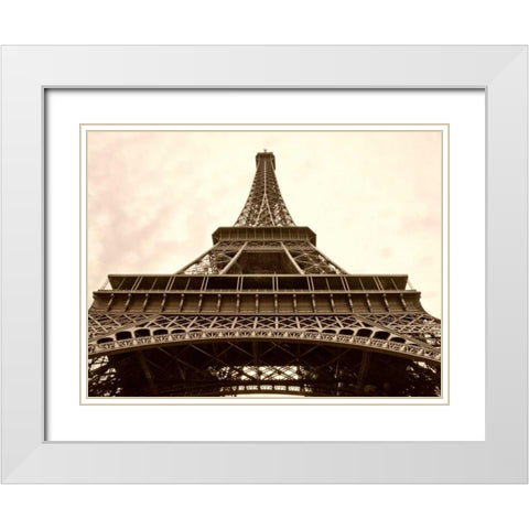 Eiffel Views III White Modern Wood Framed Art Print with Double Matting by Perry, Rachel