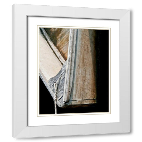 Wooden Rowboats IV White Modern Wood Framed Art Print with Double Matting by Perry, Rachel
