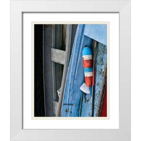 Wooden Rowboats XIV White Modern Wood Framed Art Print with Double Matting by Perry, Rachel