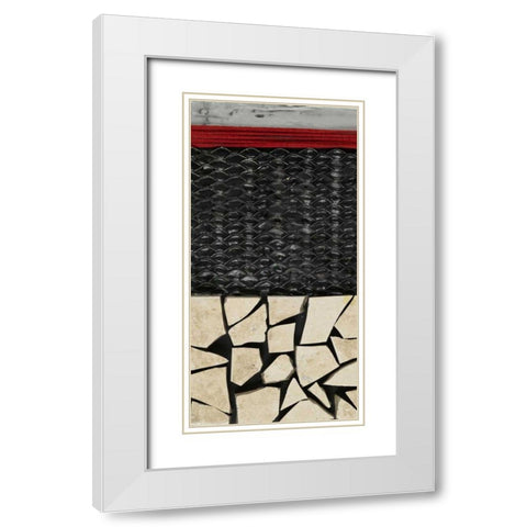 Fragmented I White Modern Wood Framed Art Print with Double Matting by Avondet, Natalie