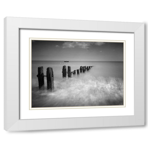 Fast and Slow White Modern Wood Framed Art Print with Double Matting by Henson, Martin