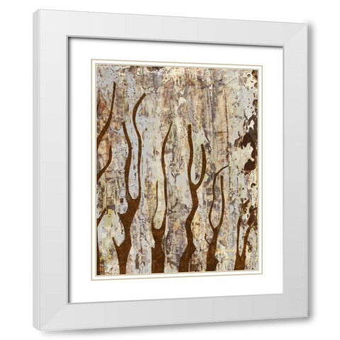 Butterfly Tree II White Modern Wood Framed Art Print with Double Matting by Avondet, Natalie