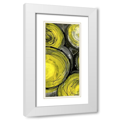 Rush Hour Taxi I White Modern Wood Framed Art Print with Double Matting by Ashley, Erin